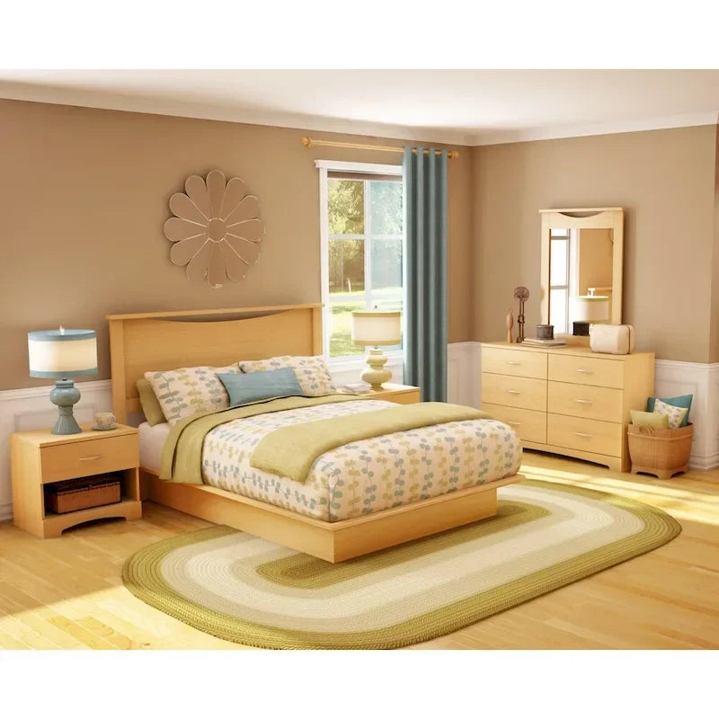 South Shore Step One Queen Platform Bed and Headboard (54/60)
