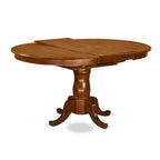 East West Furniture 5 Piece Dinette Set- an Oval Dining Table and 4 Solid Chairs, Saddle Brown(Seat Type Options)