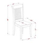East West Furniture 5 Piece Dinette Set- an Oval Dining Table and 4 Solid Chairs, Saddle Brown(Seat Type Options)