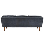 Darius Blue Oxford Leather Sofa by iNSPIRE Q Modern