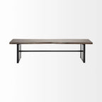 Ledger I Brown Solid Wood w/ Live-Edge Dining Bench - 70W x 17D x 18H