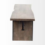 Ledger I Brown Solid Wood w/ Live-Edge Dining Bench - 70W x 17D x 18H