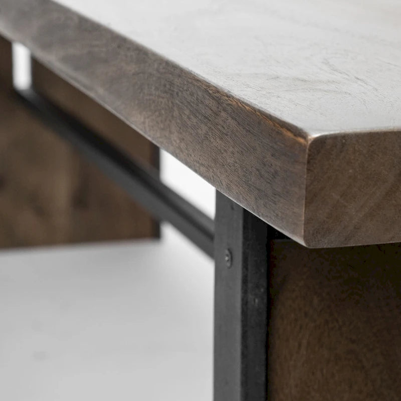 Ledger I Brown Solid Wood w/ Live-Edge Dining Bench - 70W x 17D x 18H