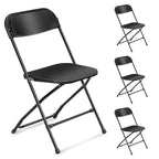 Plastic Folding Party Conversation Exhibition Dining Chair Set (Set of 4)