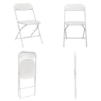 Plastic Folding Party Conversation Exhibition Dining Chair Set (Set of 4)