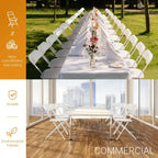 Plastic Folding Party Conversation Exhibition Dining Chair Set (Set of 4)