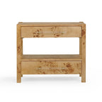 Brandyss Wooden 2 Drawer Nightstand