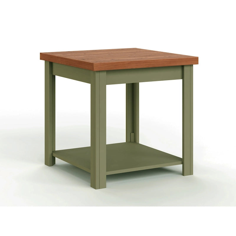 Bridgevine Home Modern Farmhouse 24 inch Side Table, No Assembly Required, Two-Tone Finish