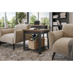 Bridgevine Home Modern Farmhouse 24 inch Side Table, No Assembly Required, Two-Tone Finish