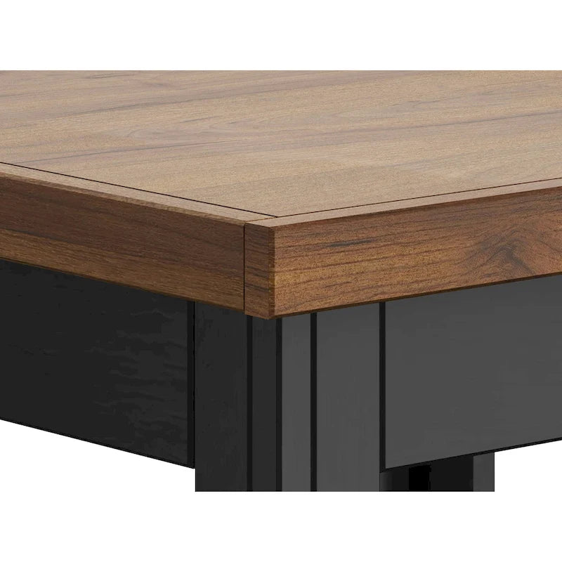 Bridgevine Home Modern Farmhouse 24 inch Side Table, No Assembly Required, Two-Tone Finish