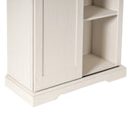 Farmhouse Storage Cabinet with Adjustable Shelves and Sliding Barn Door - 16.75D x 36.25W x 68H