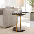 Uttermost Palisade Round Wood Side Table - 19 W X 24 H X 19 D (in)