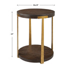 Uttermost Palisade Round Wood Side Table - 19 W X 24 H X 19 D (in)