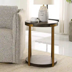 Uttermost Palisade Round Wood Side Table - 19 W X 24 H X 19 D (in)