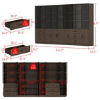 Aluminum and Glass Lighted Cabinet Customizable for Buffet/Bookshelf