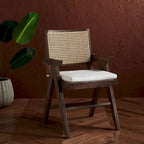 SAFAVIEH Couture Maiju Rattan Arm Chair - 21 In. W x 23 In. D x 34 In. H - 21Wx23Dx34H