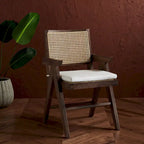 SAFAVIEH Couture Maiju Rattan Arm Chair - 21 In. W x 23 In. D x 34 In. H - 21Wx23Dx34H