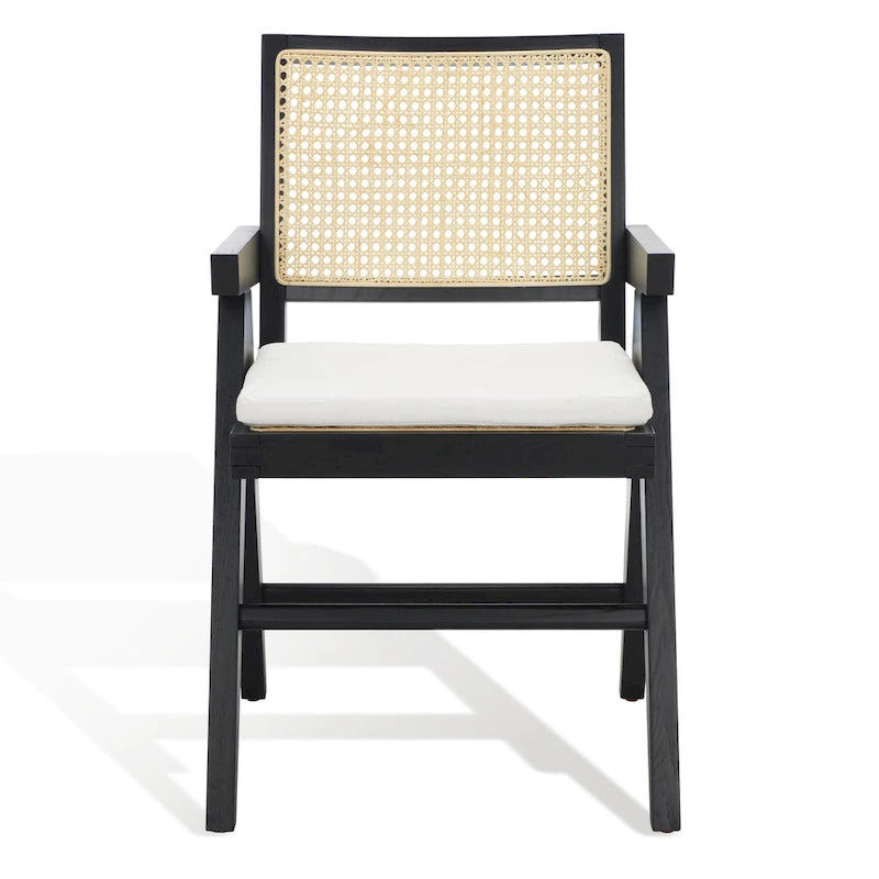 SAFAVIEH Couture Maiju Rattan Arm Chair - 21 In. W x 23 In. D x 34 In. H - 21Wx23Dx34H