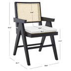 SAFAVIEH Couture Maiju Rattan Arm Chair - 21 In. W x 23 In. D x 34 In. H - 21Wx23Dx34H