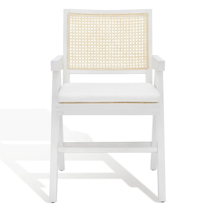 SAFAVIEH Couture Maiju Rattan Arm Chair - 21 In. W x 23 In. D x 34 In. H - 21Wx23Dx34H