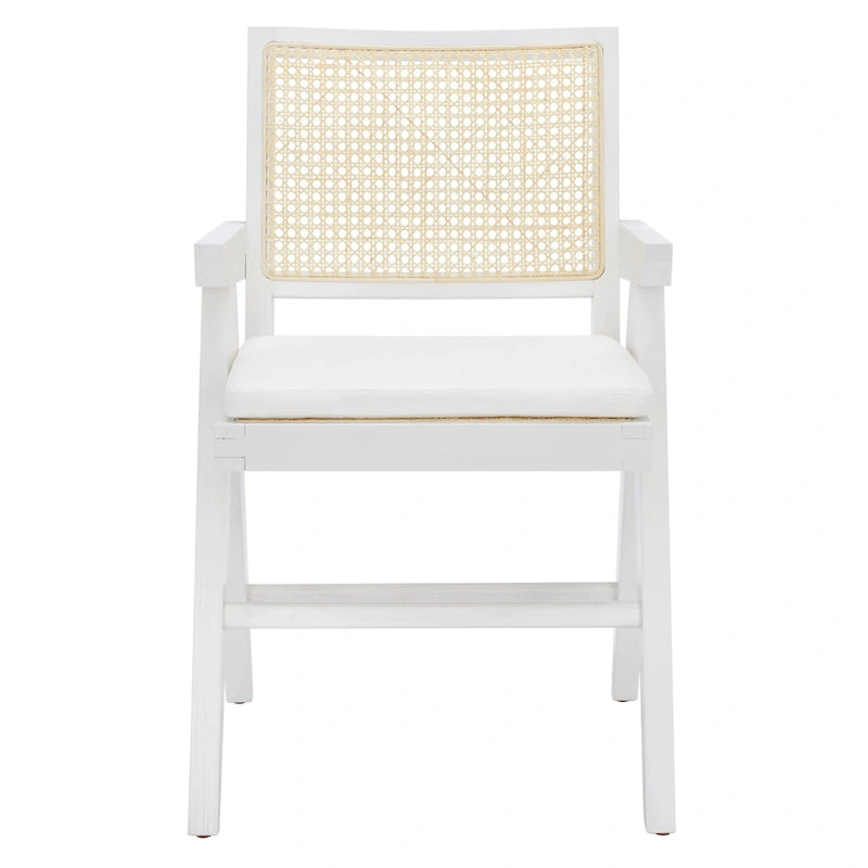 SAFAVIEH Couture Maiju Rattan Arm Chair - 21 In. W x 23 In. D x 34 In. H - 21Wx23Dx34H