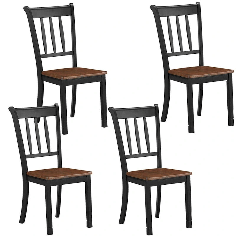 Gymax 4PCS Wooden Dining Side Chair High Back Armless Home Furniture - See Details