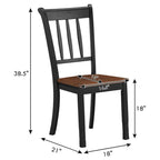 Gymax 4PCS Wooden Dining Side Chair High Back Armless Home Furniture - See Details