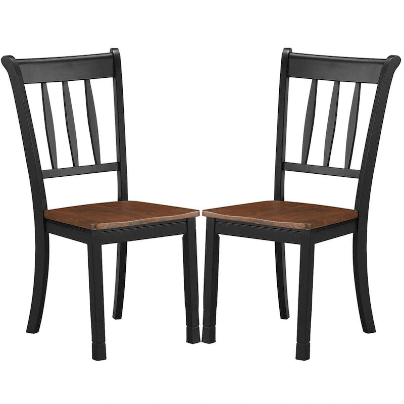 Gymax 4PCS Wooden Dining Side Chair High Back Armless Home Furniture - See Details