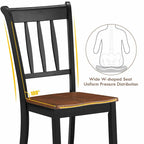 Gymax 4PCS Wooden Dining Side Chair High Back Armless Home Furniture - See Details