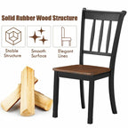 Gymax 4PCS Wooden Dining Side Chair High Back Armless Home Furniture - See Details