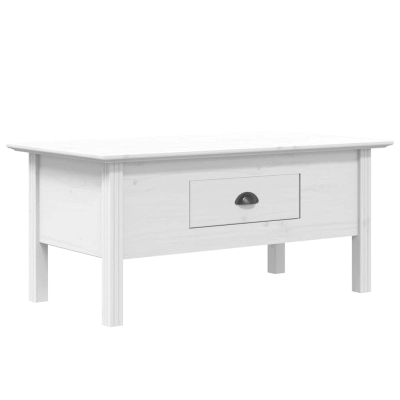 vidaXL Coffee Table Accent Side Table for Living Room BODO Solid Wood Pine - 39.4x21.7x17.7