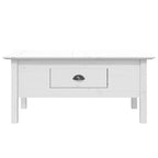 vidaXL Coffee Table Accent Side Table for Living Room BODO Solid Wood Pine - 39.4x21.7x17.7