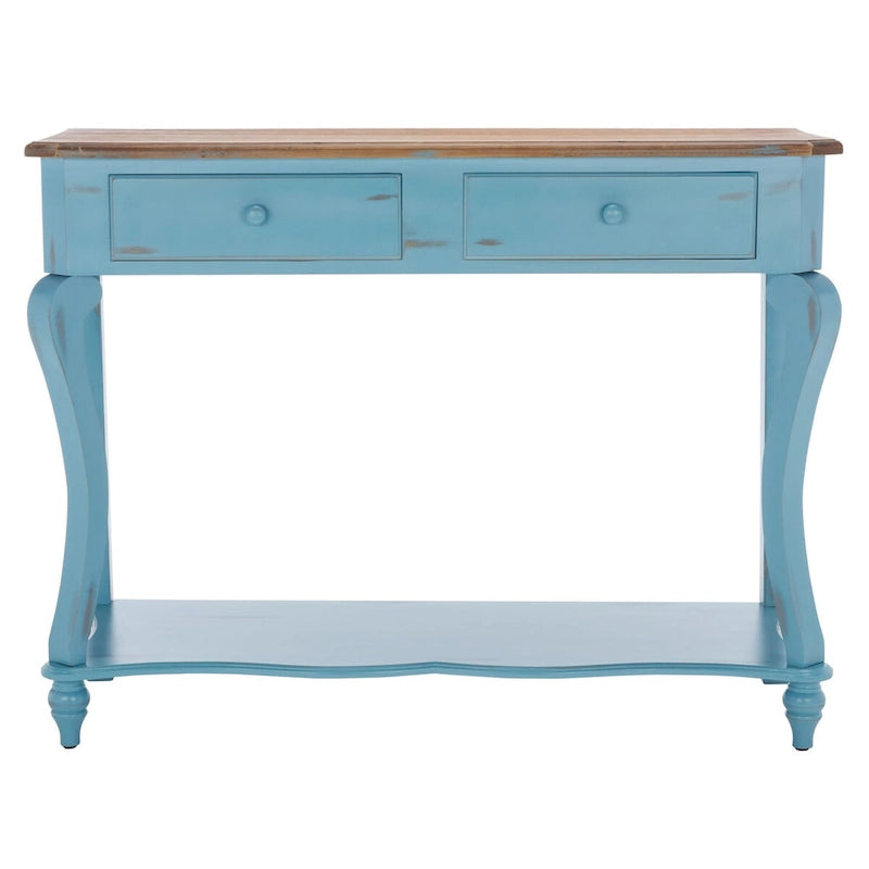 SAFAVIEH Otelia Dark Brown Wood Console Table. - 43Wx15Dx32H