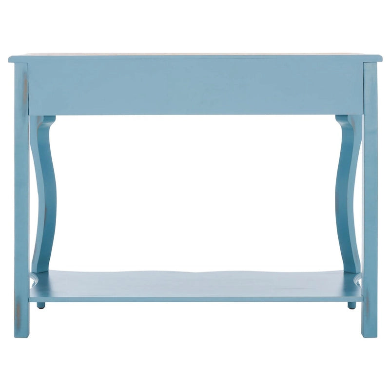 SAFAVIEH Otelia Dark Brown Wood Console Table. - 43Wx15Dx32H