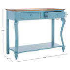 SAFAVIEH Otelia Dark Brown Wood Console Table. - 43Wx15Dx32H