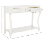 SAFAVIEH Otelia Dark Brown Wood Console Table. - 43Wx15Dx32H