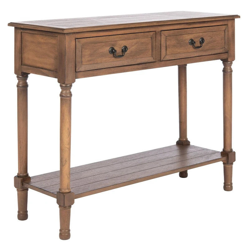 SAFAVIEH Justina 2-Drawer Console Table - 35.5 W x 13 L x 29.5 H - 36Wx13Dx30H