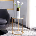 SAFAVIEH Treasures Sonya Gold/ Mirror Top Accent Table - 15 x 15 x 19.7 - 15Wx15Dx20H