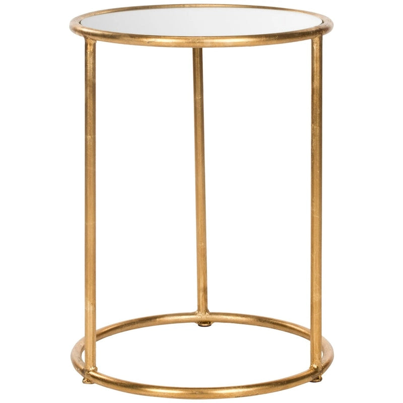 SAFAVIEH Treasures Sonya Gold/ Mirror Top Accent Table - 15 x 15 x 19.7 - 15Wx15Dx20H
