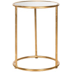 SAFAVIEH Treasures Sonya Gold/ Mirror Top Accent Table - 15 x 15 x 19.7 - 15Wx15Dx20H