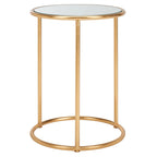 SAFAVIEH Treasures Sonya Gold/ Mirror Top Accent Table - 15 x 15 x 19.7 - 15Wx15Dx20H