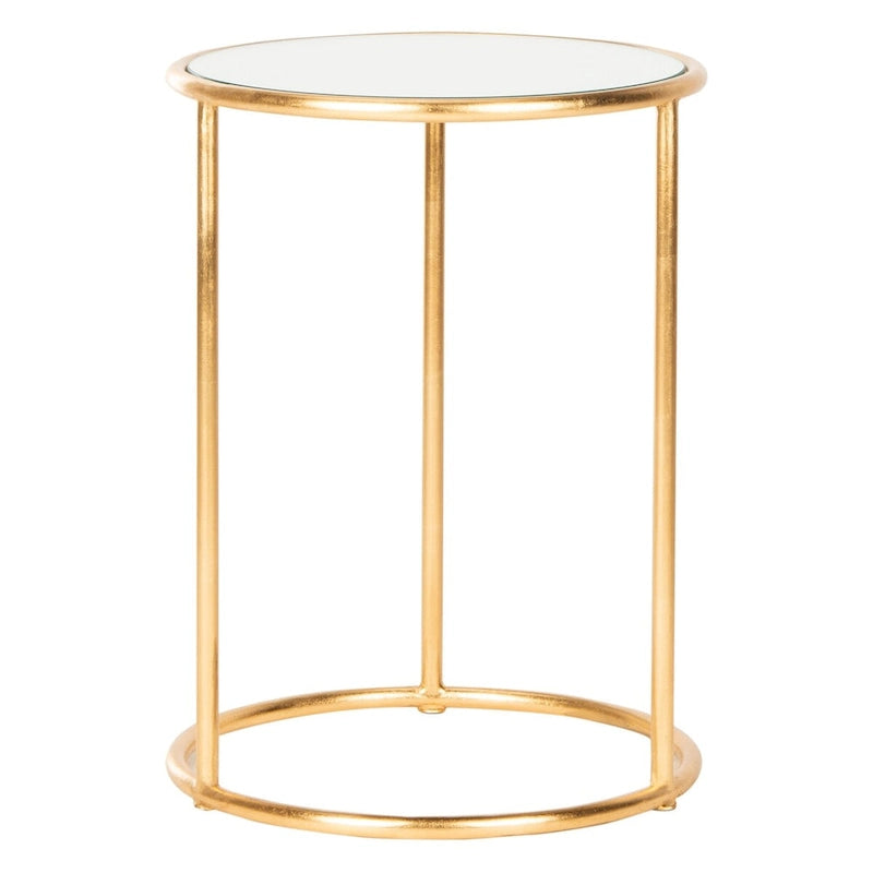 SAFAVIEH Treasures Sonya Gold/ Mirror Top Accent Table - 15 x 15 x 19.7 - 15Wx15Dx20H
