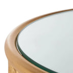 SAFAVIEH Treasures Sonya Gold/ Mirror Top Accent Table - 15 x 15 x 19.7 - 15Wx15Dx20H