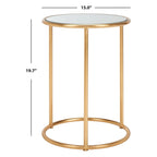 SAFAVIEH Treasures Sonya Gold/ Mirror Top Accent Table - 15 x 15 x 19.7 - 15Wx15Dx20H