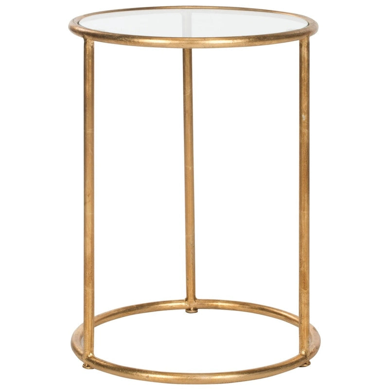 SAFAVIEH Treasures Sonya Gold/ Mirror Top Accent Table - 15 x 15 x 19.7 - 15Wx15Dx20H