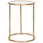 SAFAVIEH Treasures Sonya Gold/ Mirror Top Accent Table - 15 x 15 x 19.7 - 15Wx15Dx20H