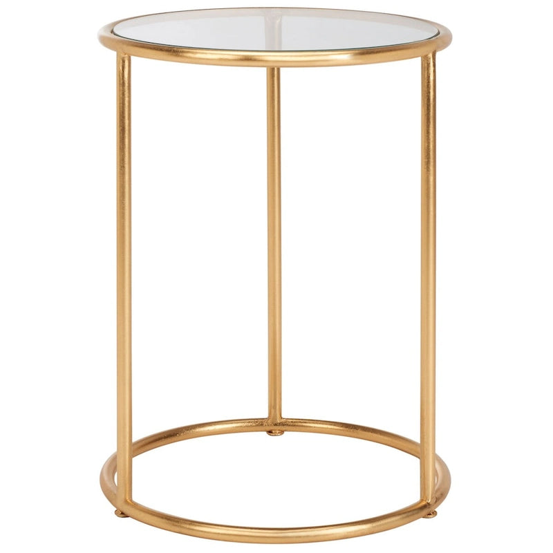 SAFAVIEH Treasures Sonya Gold/ Mirror Top Accent Table - 15 x 15 x 19.7 - 15Wx15Dx20H