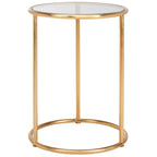 SAFAVIEH Treasures Sonya Gold/ Mirror Top Accent Table - 15 x 15 x 19.7 - 15Wx15Dx20H