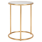 SAFAVIEH Treasures Sonya Gold/ Mirror Top Accent Table - 15 x 15 x 19.7 - 15Wx15Dx20H