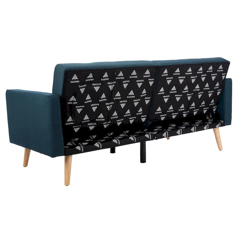 SAFAVIEH Tamekia Foldable Futon Bed with Pillow - 74.8 x 31.9 x 34.7